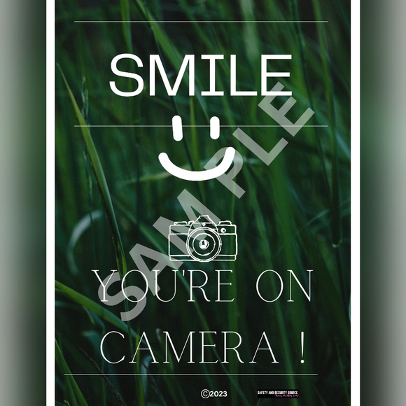"Smile You're On Camera" and "Do Not Enter" Posters - Picture 1 of 2